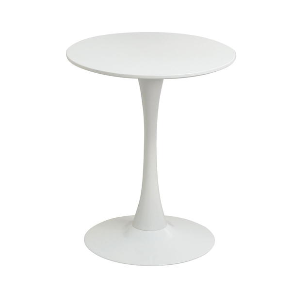 ラウンドカフェテーブル 直径60cm 高さ72cm ホワイト 白 コーヒーテーブル 円形カフェテーブル 丸テーブル 1本足テーブル 丸テーブル  BOUQUET ブーケ