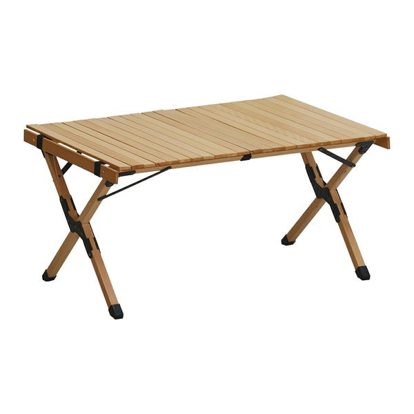キャンプテーブル 天然木 幅90cm アウトドアテーブル 折りたたみ 折り畳み 木製 コンパクト 収納バッグ 椅子 ワンタッチ｜lifestyle-funfun｜02