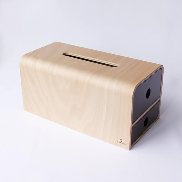 ティッシュケース 2段 ティッシュボックス 小物収納 小物入れ 収納 木製 ウッド 木 ナチュラル ...
