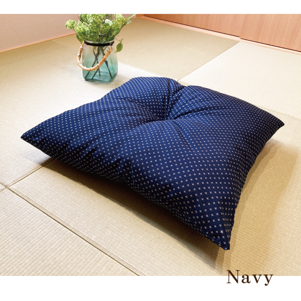 座布団 はっ水 防汚 1枚 バラ 55×59 刺し子 日本 伝統 おしゃれ 刺繍