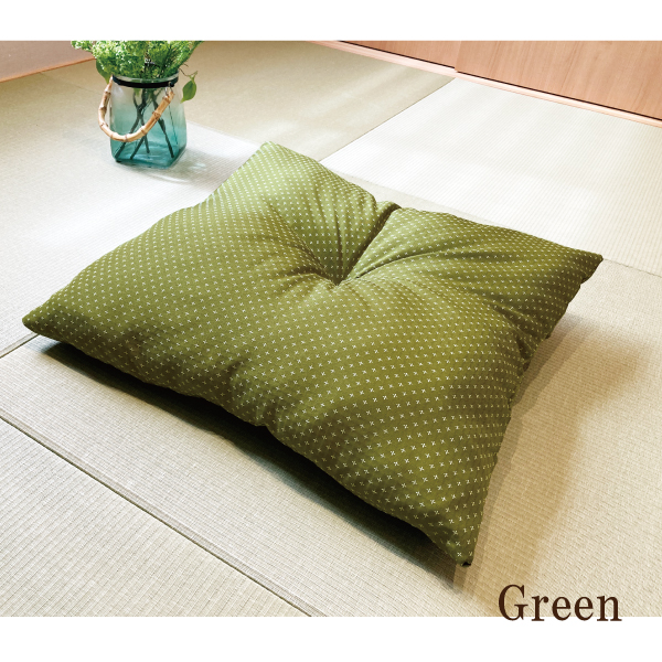 座布団 はっ水 防汚 1枚 バラ 55×59 刺し子 日本 伝統 おしゃれ 刺繍