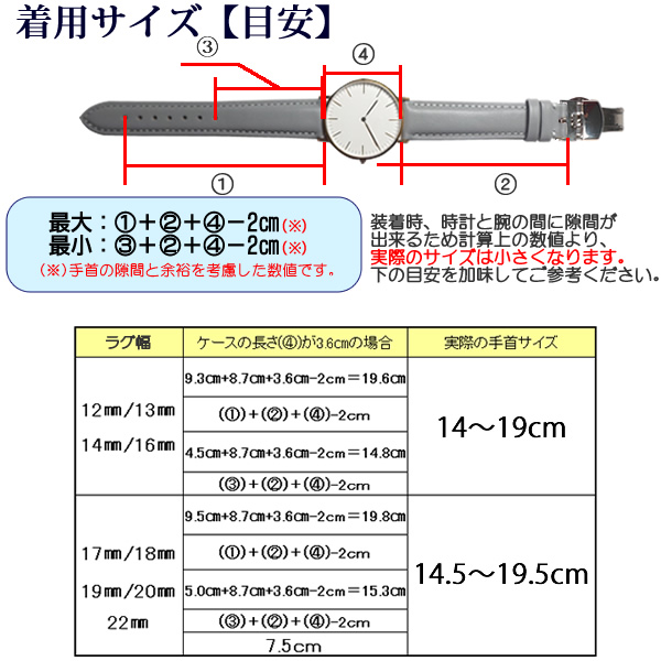 時計ベルト Dバックル 本革 牛革 無地 バネ棒・交換工具付 プッシュ式