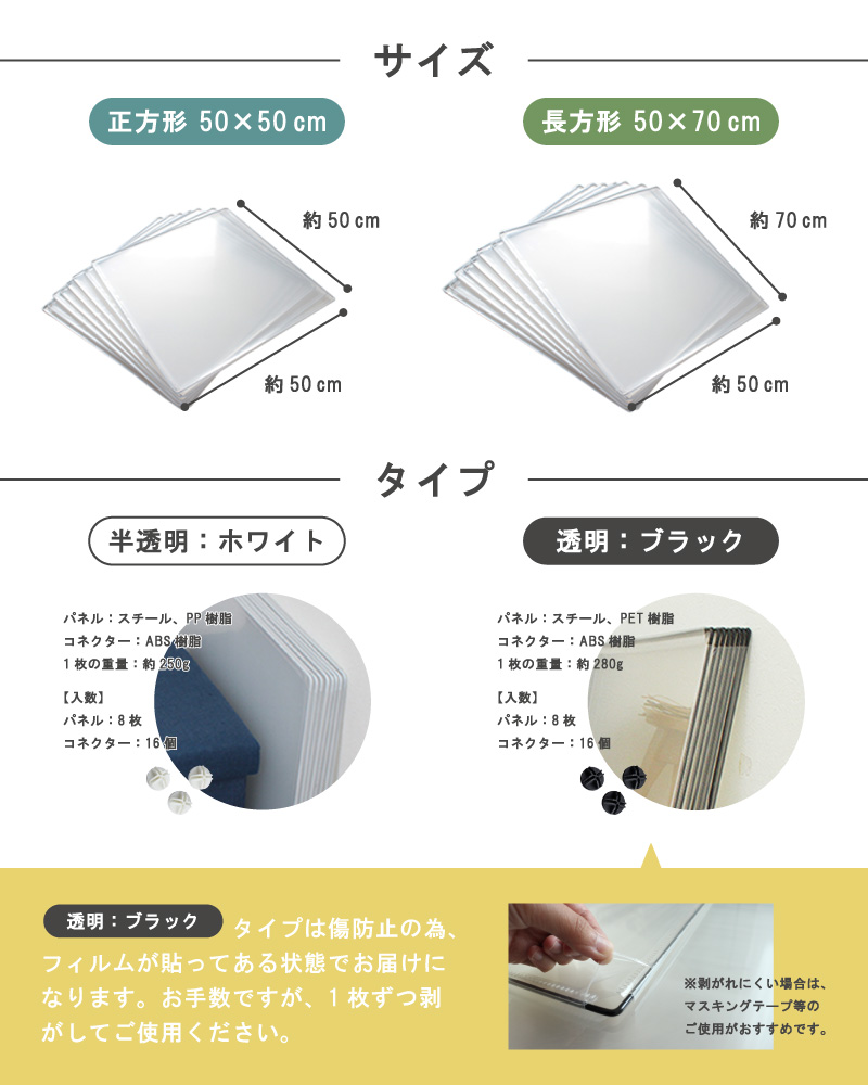 ペットフェンス ケージ ペットサークル Lサイズ 50×70cm 透明 犬 子猫