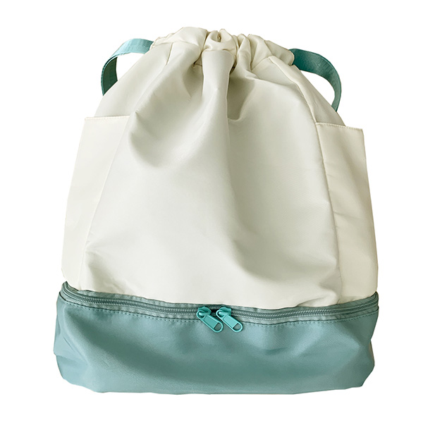 プールバッグ ナップサック 男の子 女の子 子供 リュック 洗える 中学生 2層 防水 ポケット ファスナーおしゃれ 小学校 無地 ポイント利用 ポイント消化 | ブランド登録なし | 01