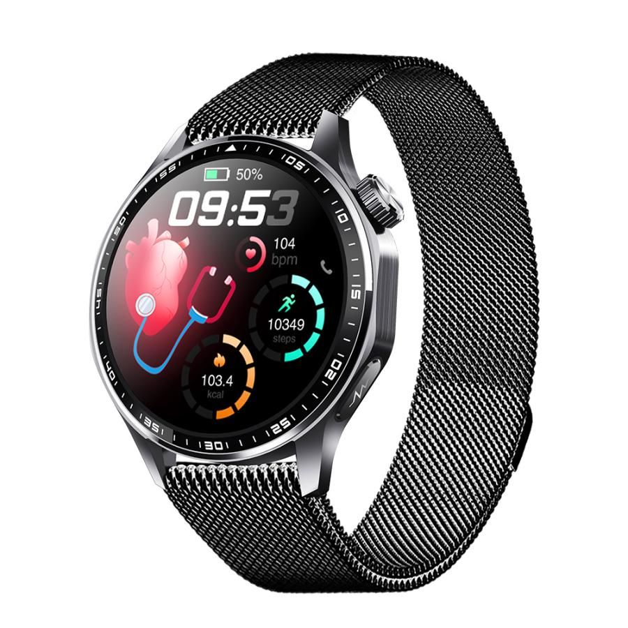 スマートウォッチ 日本製センサー 通話機能血中酸素 血圧測定 高精度心拍数 睡眠管理 呼吸率 着信通知 2025最新モデルの画像