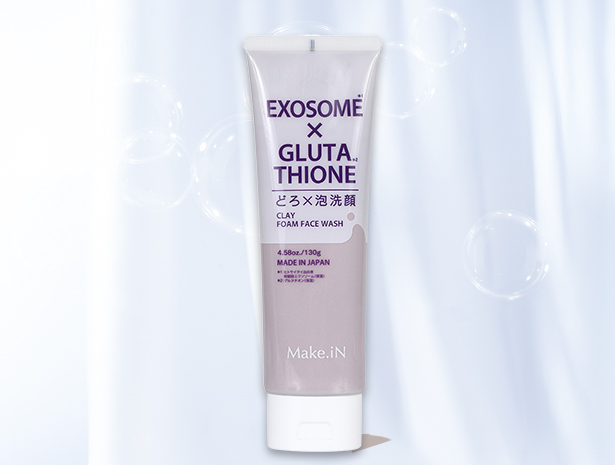 LDK A評価 洗顔 泡洗顔 エクソソーム グルタチオン 130g 白玉 洗顔フォーム 洗顔石鹸 ホワイトクレイ フェイスウォッシュ Make.iN