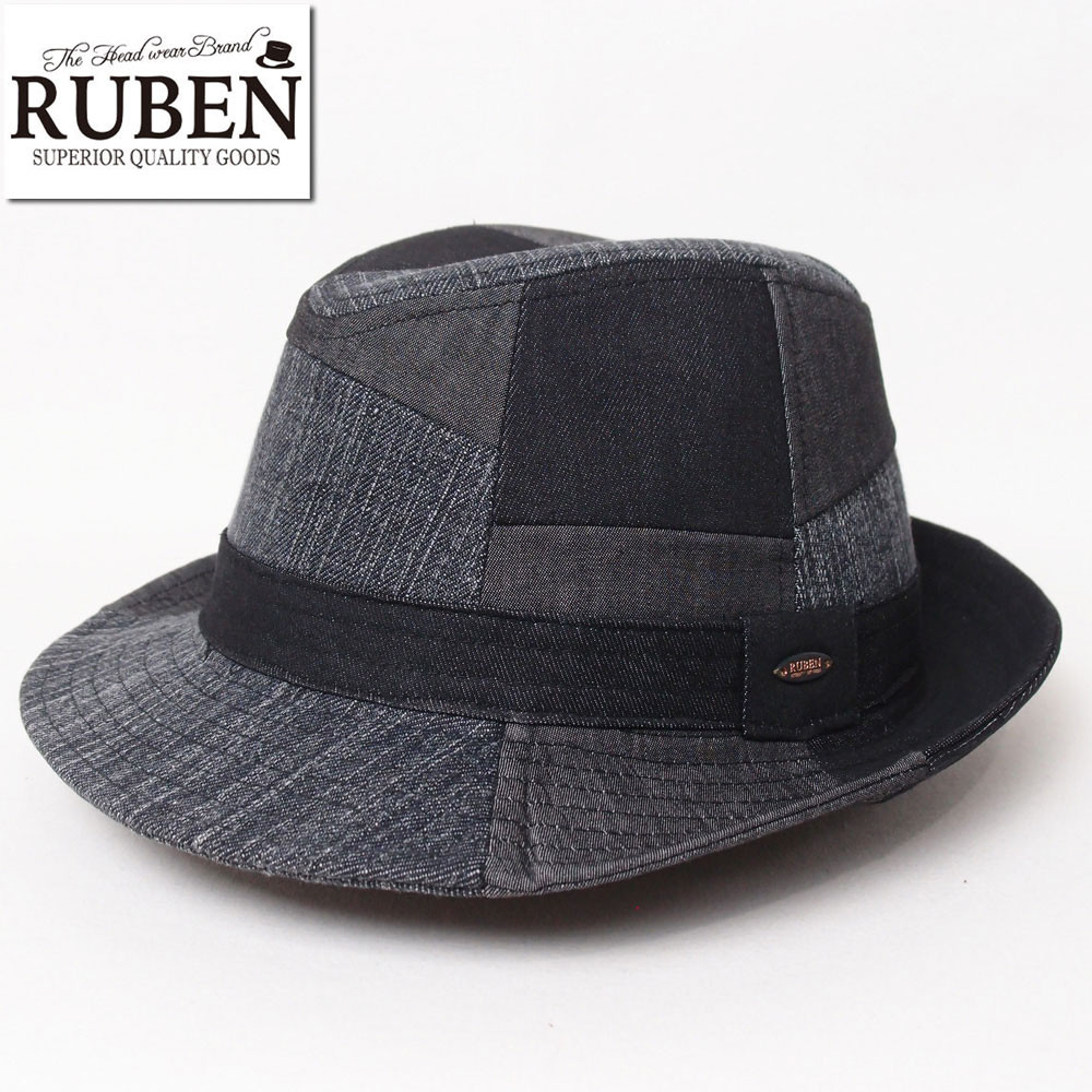帽子 ハット メンズ レディース RUBEN ルーベン パッチワークデニム 中折ハット RUS1098 | Ruben | 02