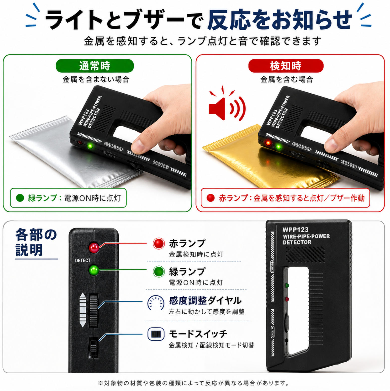 カードサーチ機 金属探知機 9V電池付き トレ...の詳細画像3