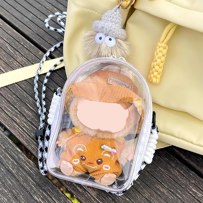 ぬいぐるみ 収納バッグ クリアケース ストラップ付き ブラインド