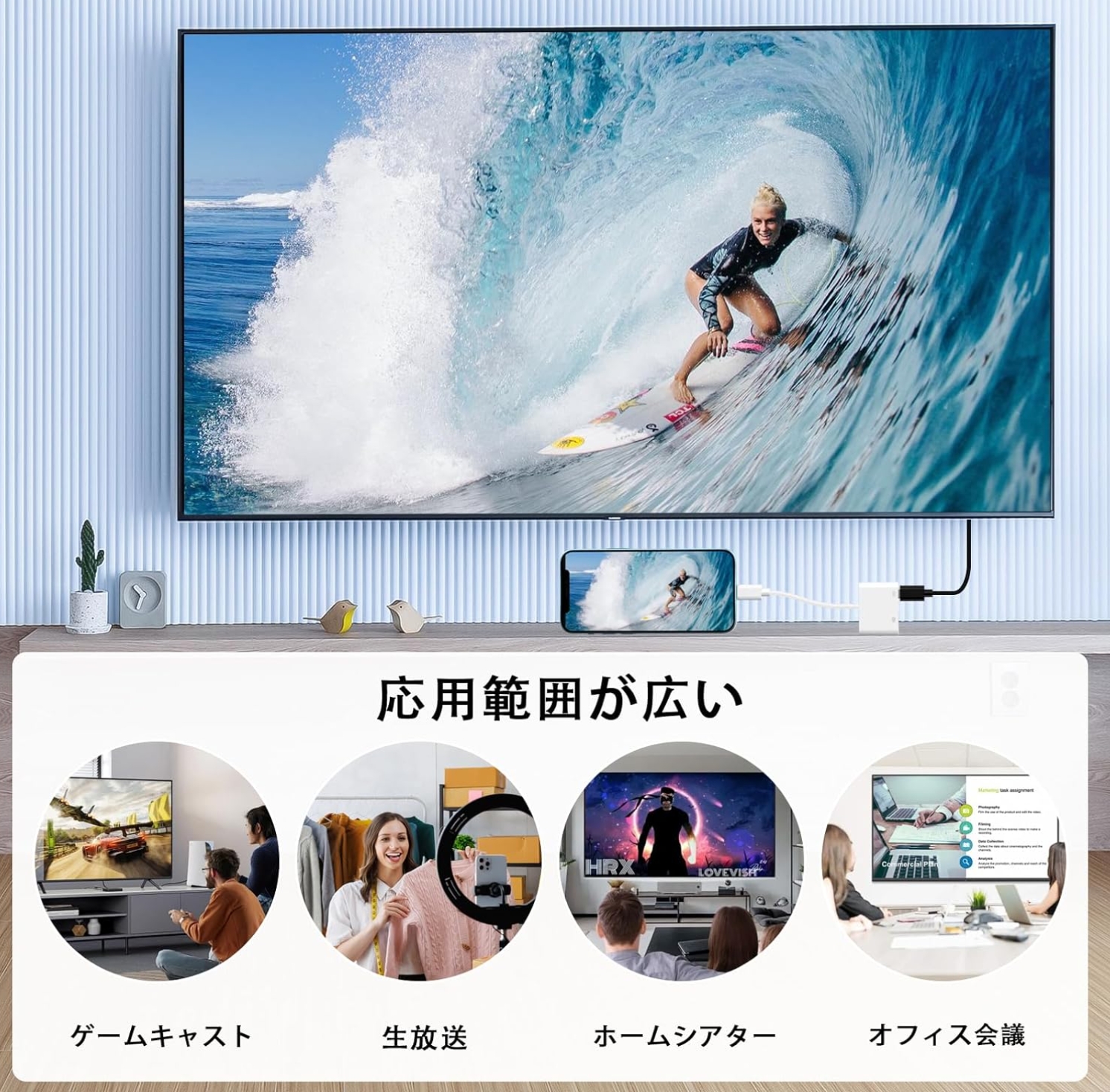 特売品 HDMI 変換アダプタ Type-C  モニター 映像出力 スマホ映像をTVで見る 社外品「DP Alt モード搭載 Android Galaxy iPhone 15 以降USB-Cモデル など対応」 |  | 02