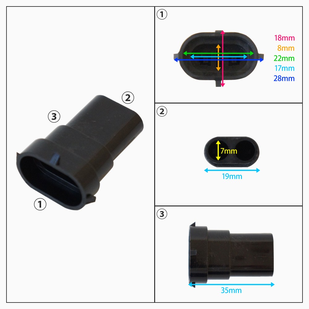 H8 H9 H11用 HID防水カプラー 2個セット ネコポス送料無 宅配便の場合もあります 10 HID001 :HID001:Lighting  World - 通販 - Yahoo!ショッピング