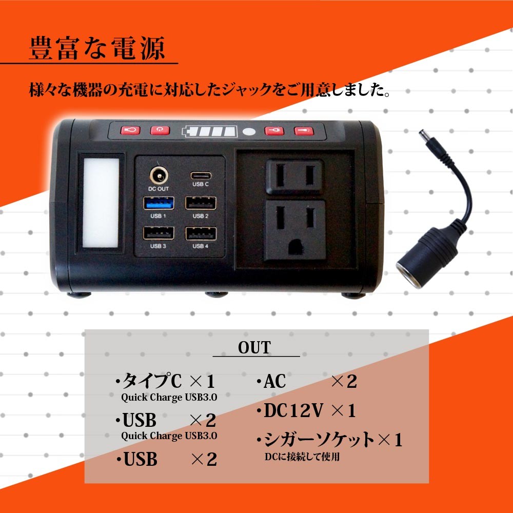 メーカー純正品】ポータブル電源 74wh 20000mAh 80w 家庭用