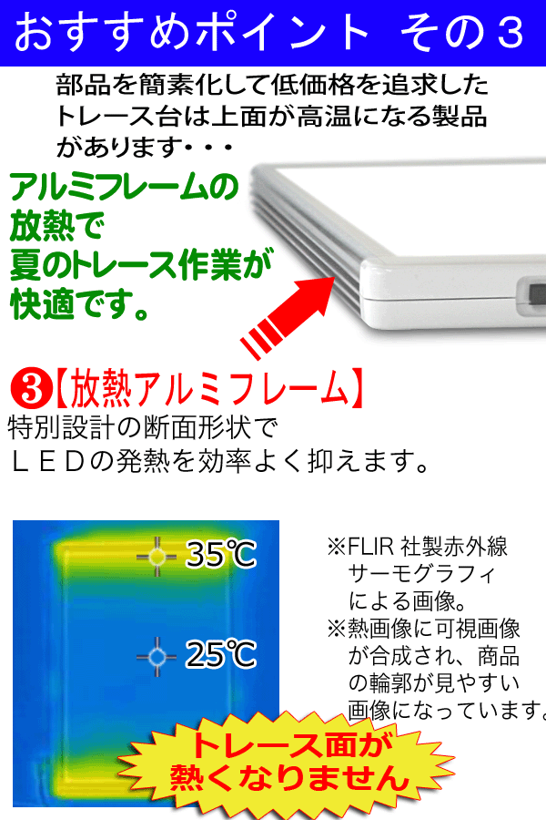 国産LED&国内組立「側面スイッチで誤動作防止」「11800⇔9300Lx切替」高輝度 A4トレース台　 高演色「保護カバー付」LEDビュアー5000A4(A4-09)ライトニング