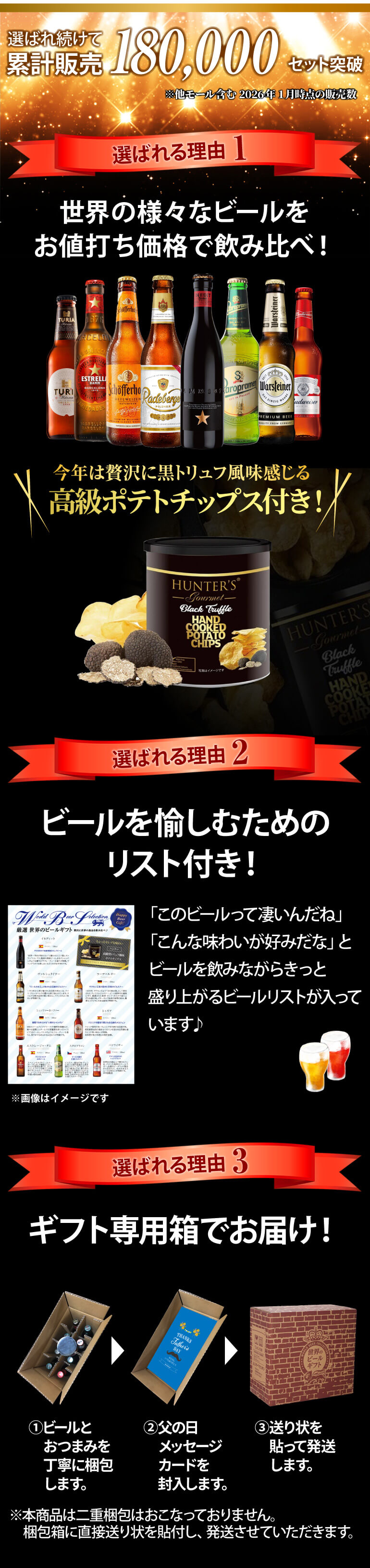 賞味期限2026/9の訳あり ビール 父の日カード&おつまみ付 世界のビール