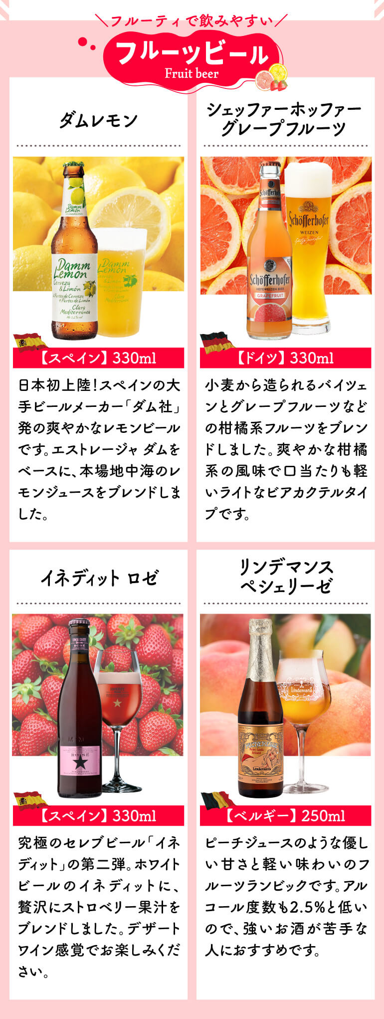 世界のホワイト&フルーツビール 8本 飲み比べ 詰め合わせ 送料無料