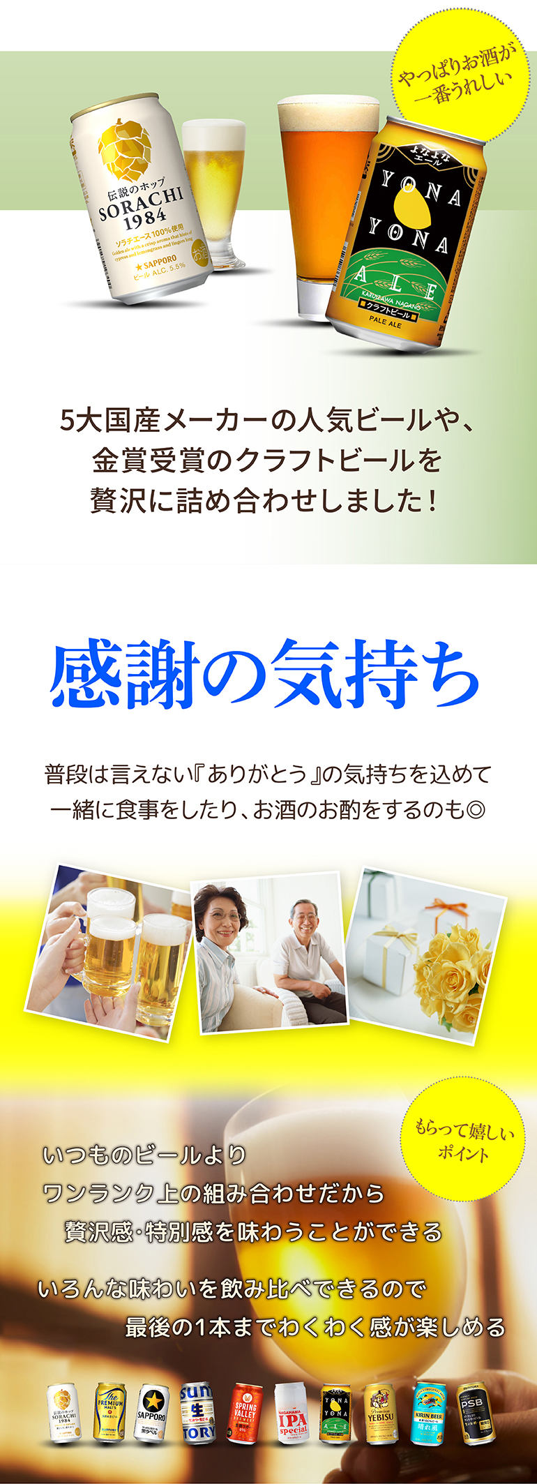 ビール ギフト 飲み比べ 国産プレミアムビール18本セット 350ml 送料