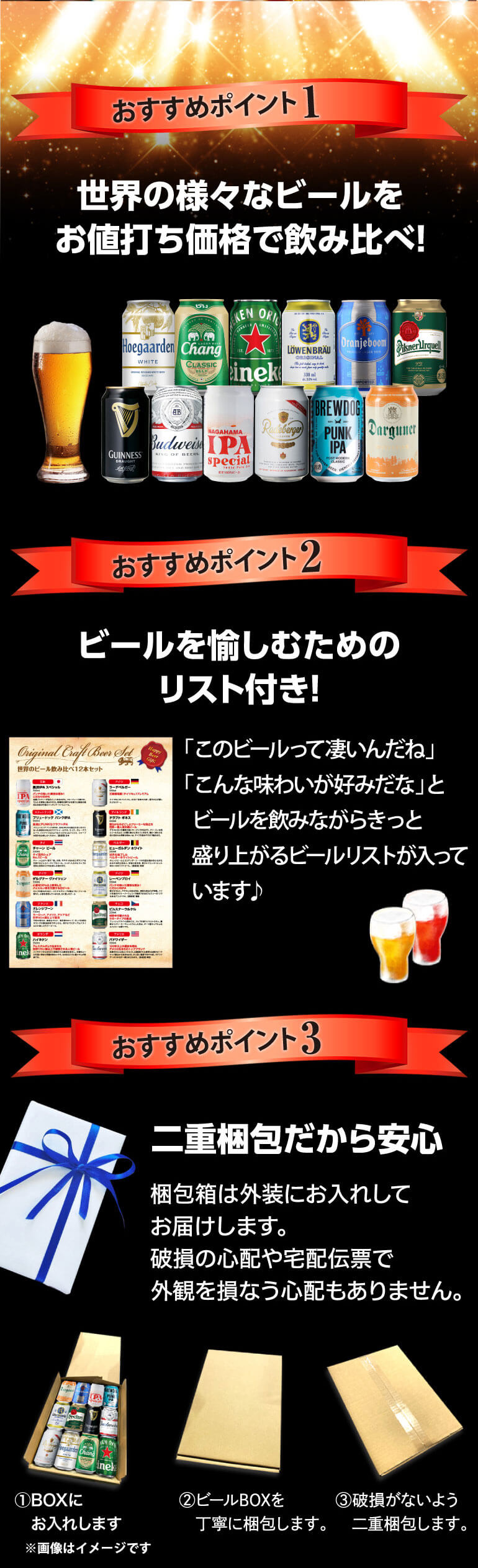 世界の缶ビール12本セット