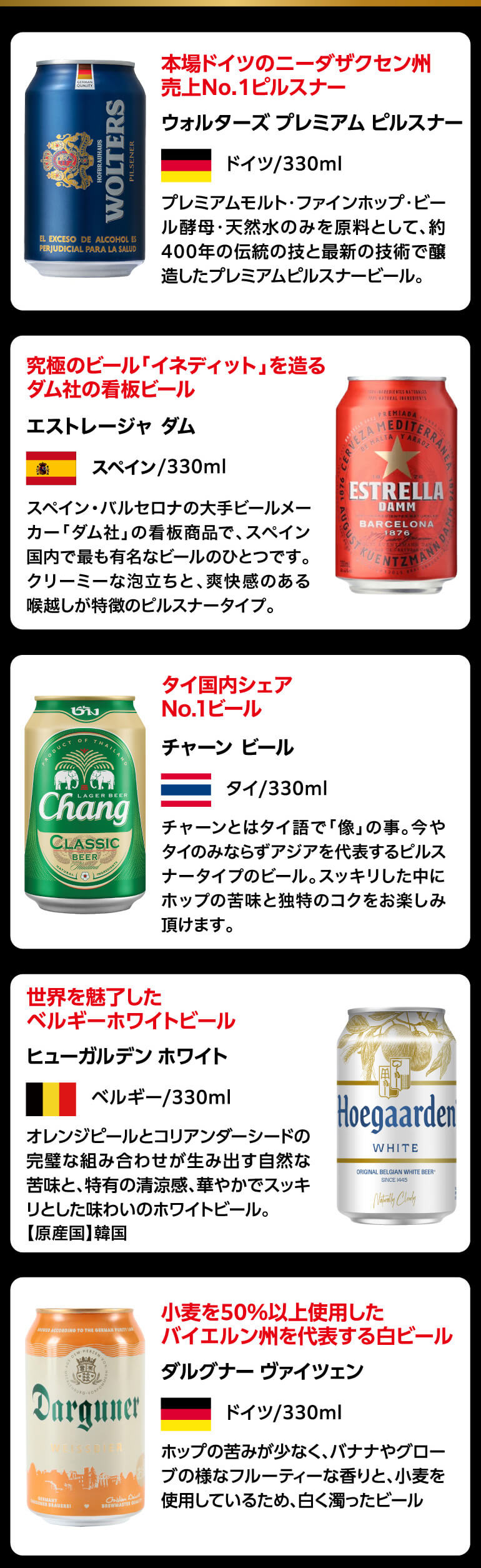 世界の缶ビール12本セット