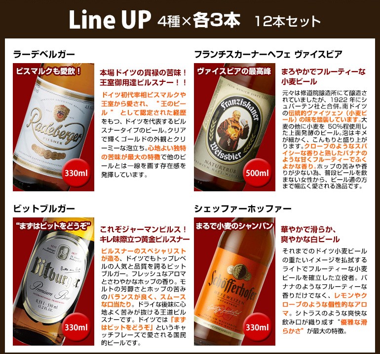 ドイツビール12本セット
