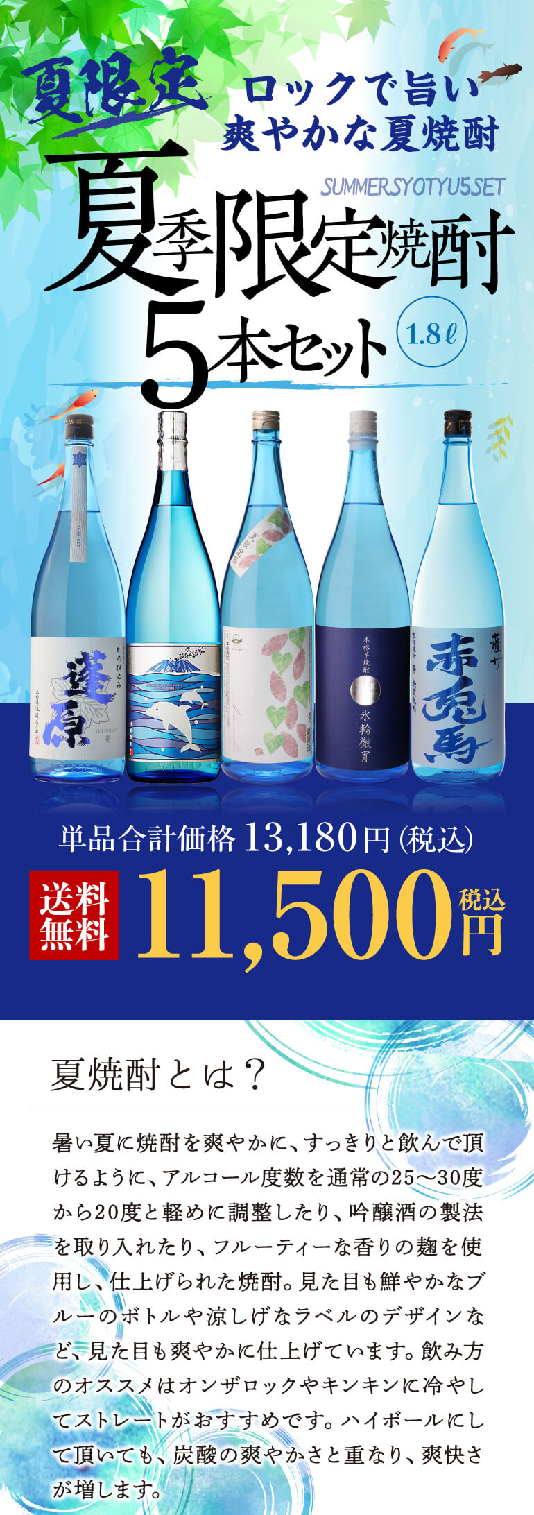 夏焼酎5本セット