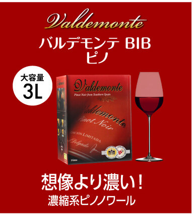 箱ワインセット 赤 ボックスワイン 格安 4箱 バルデモンテ ピノ