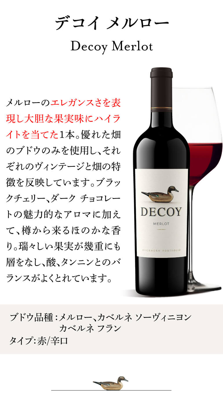 ルディ（イタリア） & デコイ（アメリカ）ワインセット　2本 ワイン セット 1本あたり2,829円(税込) 送料無料 デコイ 7本