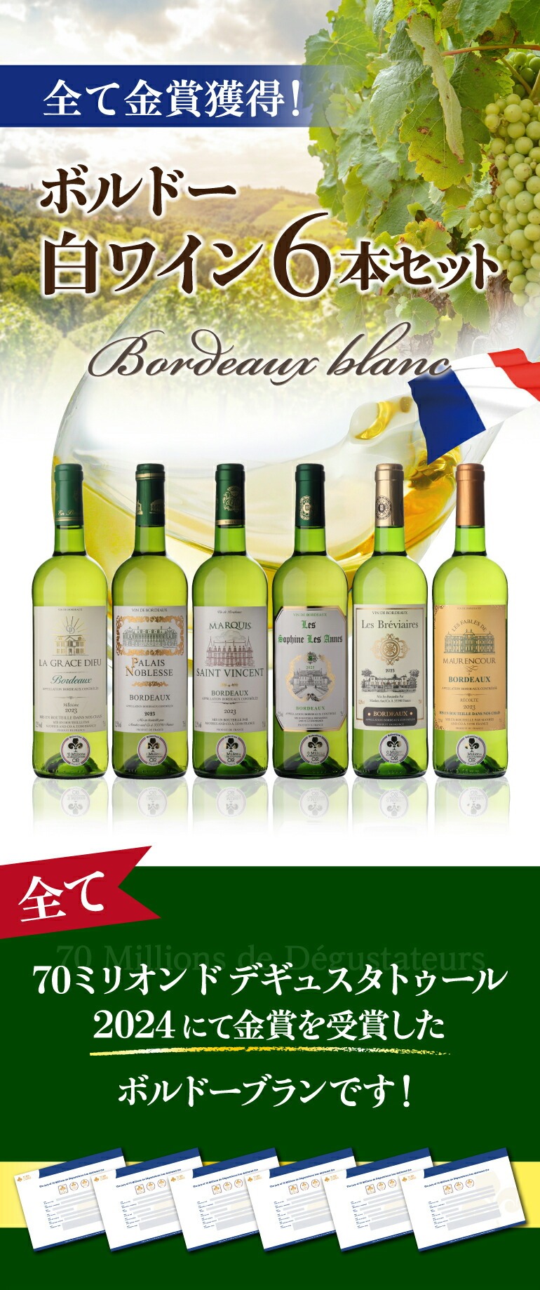 ボルドー白ワイン6本セット