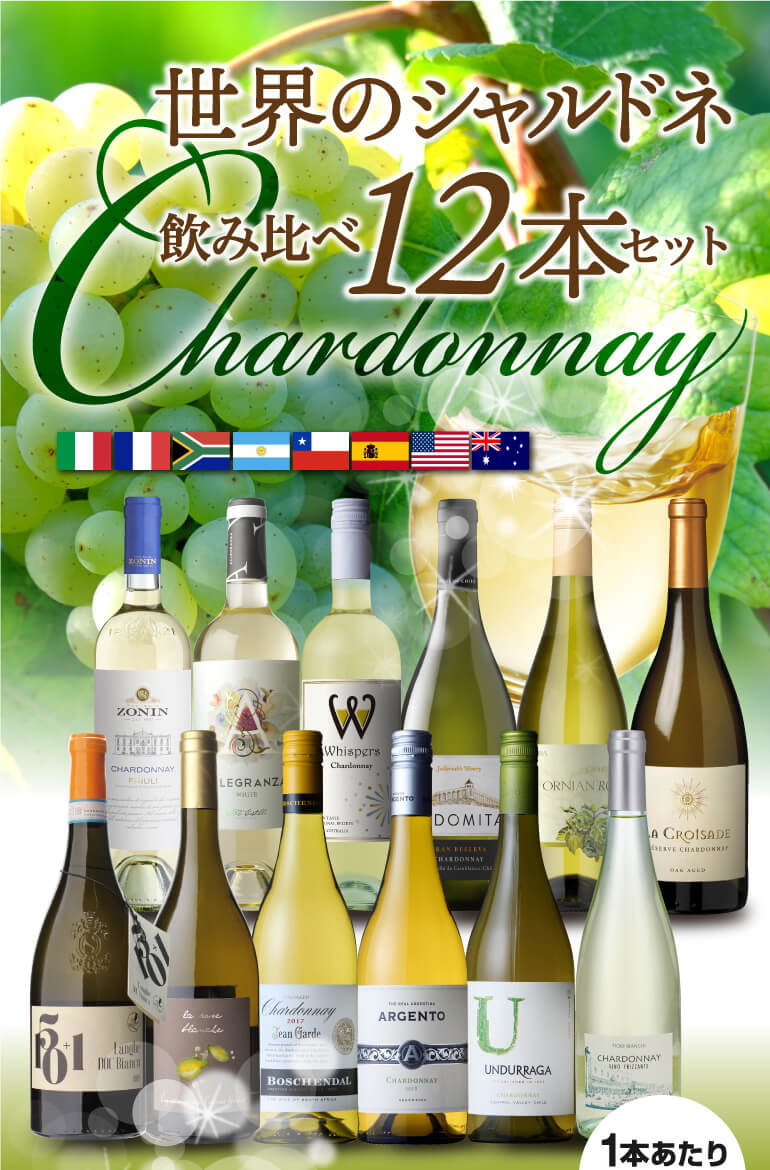 ワインセット 送料無料 世界のシャルドネ 飲み比べ12本セット 白ワインセット 辛口 長S :ya-w567:ビアーザワールドYahoo!店 - 通販  - Yahoo!ショッピング