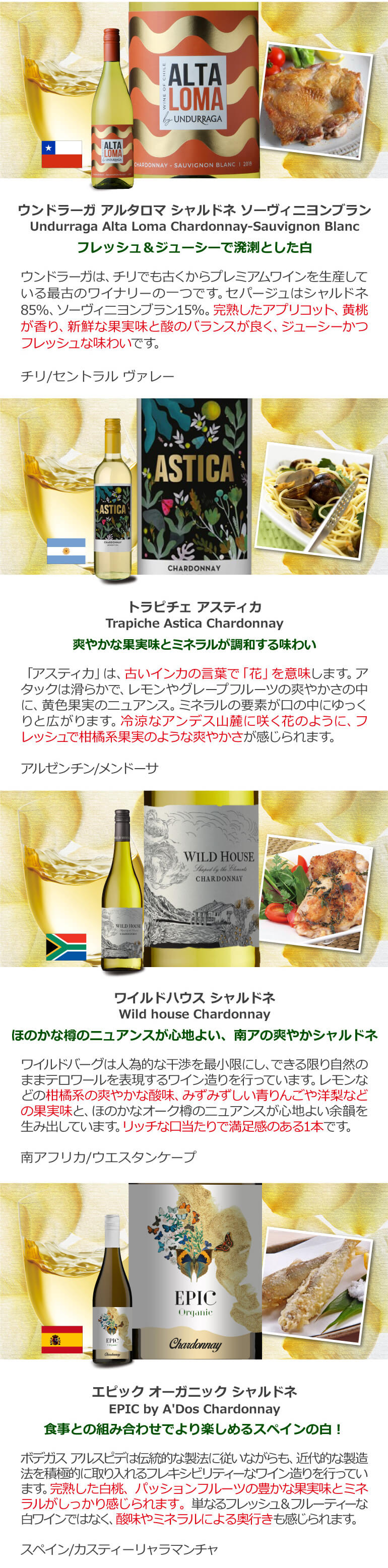 送料無料 世界のシャルドネ 飲み比べ10本セット 30弾 白ワインセット