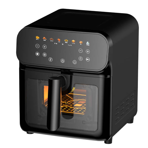 SAMKYO エアフライヤー F60 ブラック 2~6人 ノンフライヤー SAMKYO エアフライヤー 電気フライヤー 6.2L 大容量 2-6人用 ノン