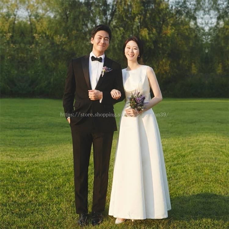 二次会 花嫁 白 ワンピース ウエディングドレスマキシ丈 結婚式 ドレス お呼ばれ シンプル Aライン ロング丈 前撮り海外 入園入学祝い エレガント 披露宴 フォーマル フレア