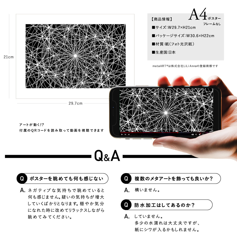 おしゃれ開運アート 高次元アートポスター A4 metaART