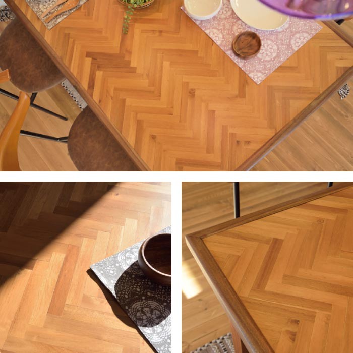 東谷 ダイニングテーブル テーブル おしゃれ 4人 天然木 ヘリンボーン