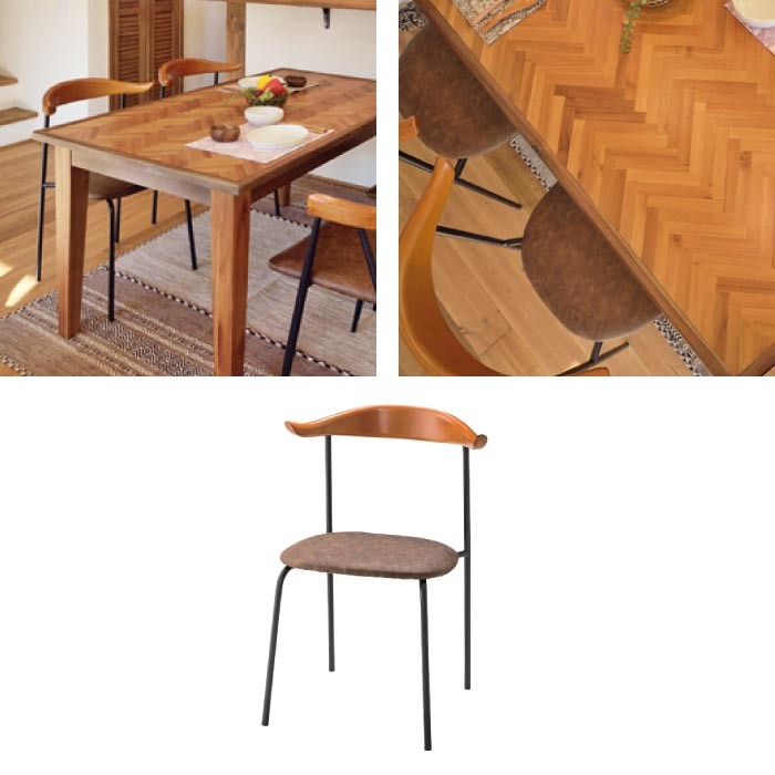 東谷 ダイニングチェア 椅子 いす イス アイアン リビング 天然木 北欧