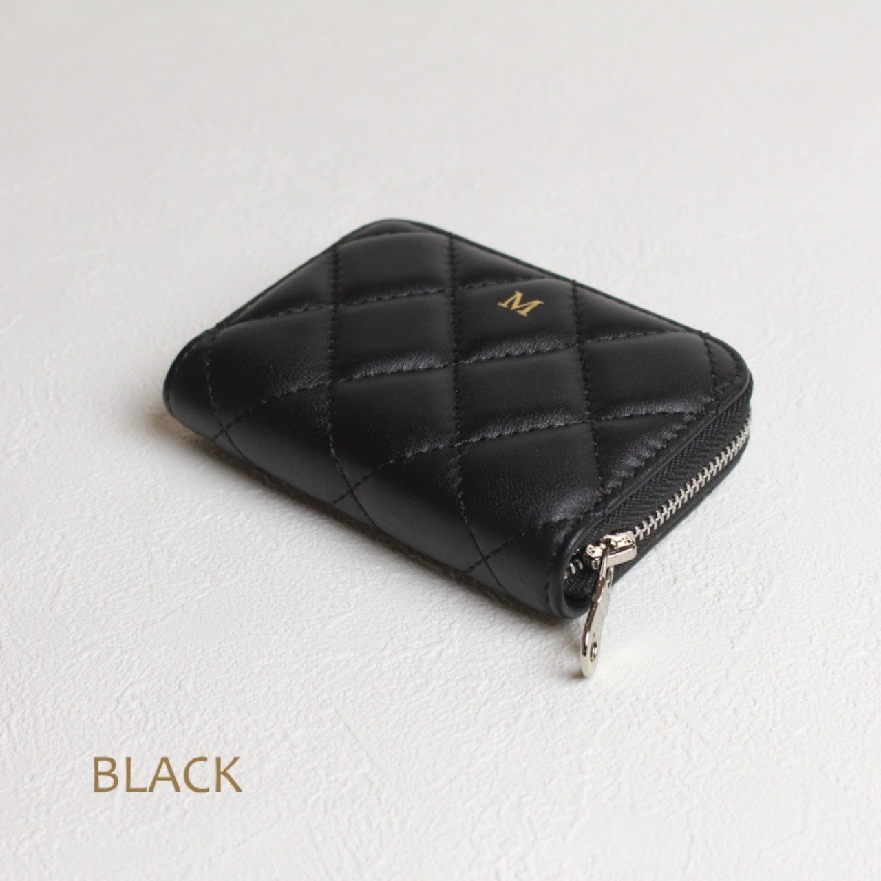 本革 名入れ カードケース 大容量 じゃばら ミニ財布 キルティング