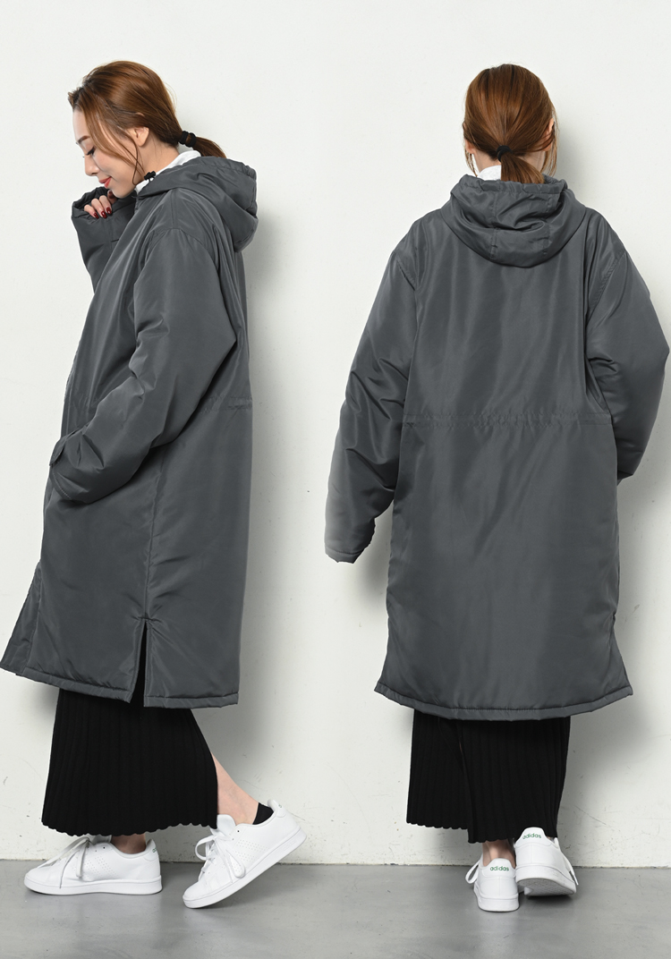 ベンチコート レディース メンズ 兼用 ロングコート キルティングコート ジャケット コート 冬 キルティング ロング 中綿 フード付き M/L/LL  大きいサイズ