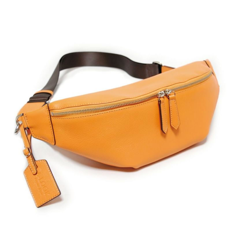 ボディバッグ 本革 三日月型 オリーブレザー ウエストバッグ 革