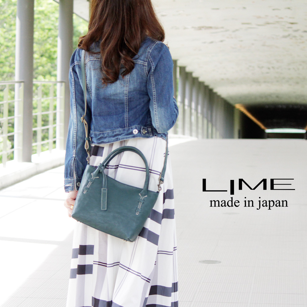 LIME made in japan ミニトートバッグ レディース 2way ハンドバッグ