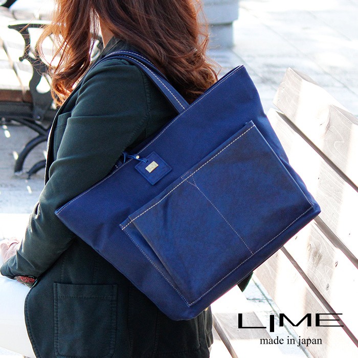 トートバッグ A4 ショルダーバッグ レディース 本革 帆布 コットン 日本製 カジュアルバッグ 大きめ 通勤 通学 ライム ヴェリー コンビ L1927 爆買 | LIME made in japan | 04