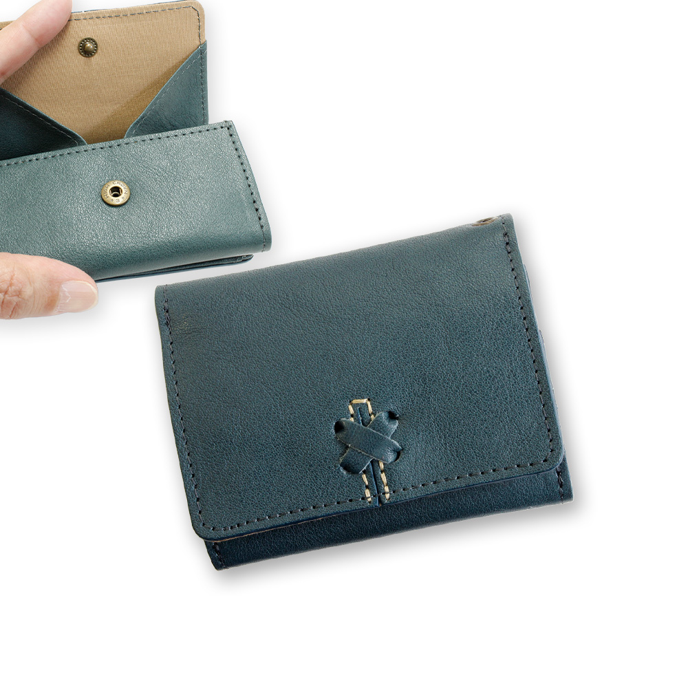 LIME made in japan 三つ折り財布 本革 日本製 レザー カード かわいい