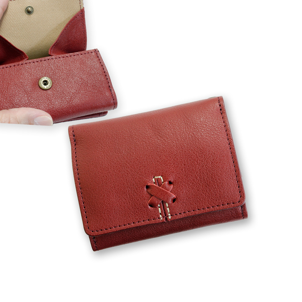 LIME made in japan 三つ折り財布 本革 日本製 レザー カード かわいい