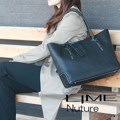 LIME made in japan トートバッグ A4 レディース 本革 ビジネスバッグ