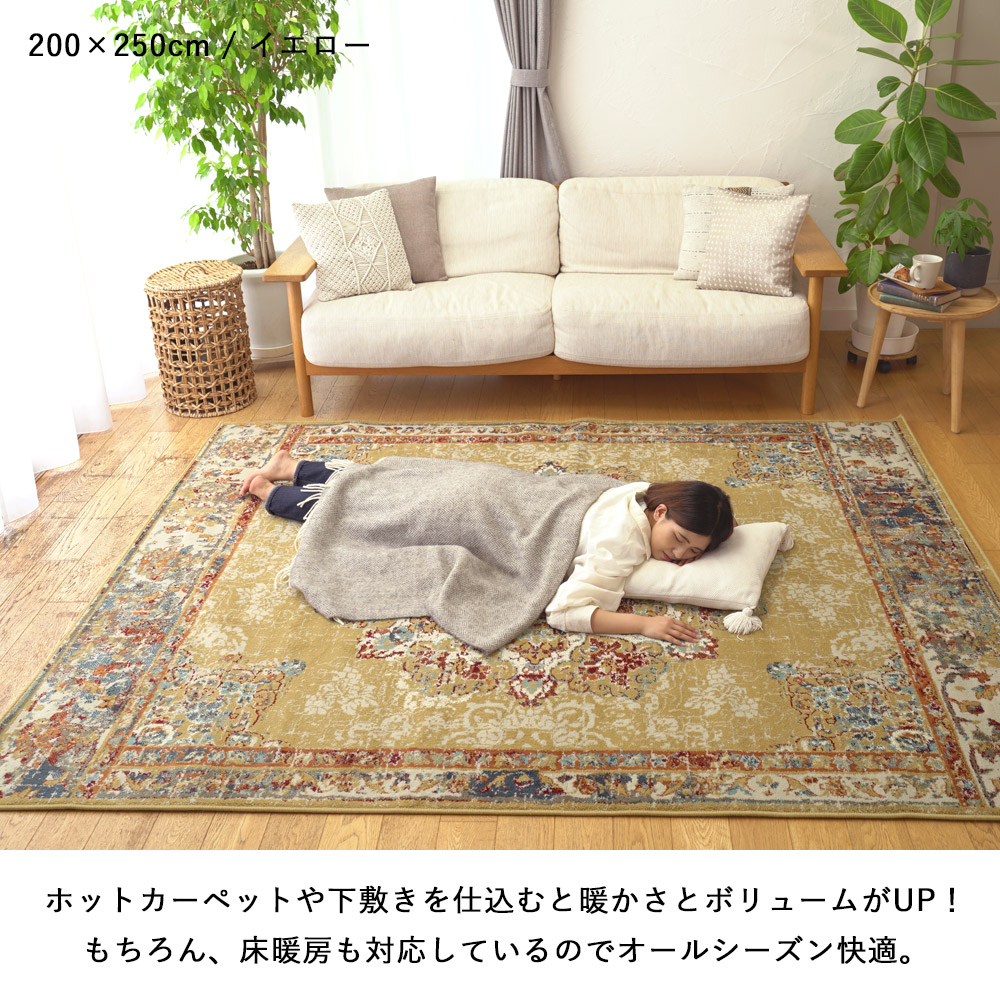 ホットカーペットや下敷きを仕込むと暖かさとボリュームがUP！もちろん、床暖房も対応しているのでオールシーズン快適。