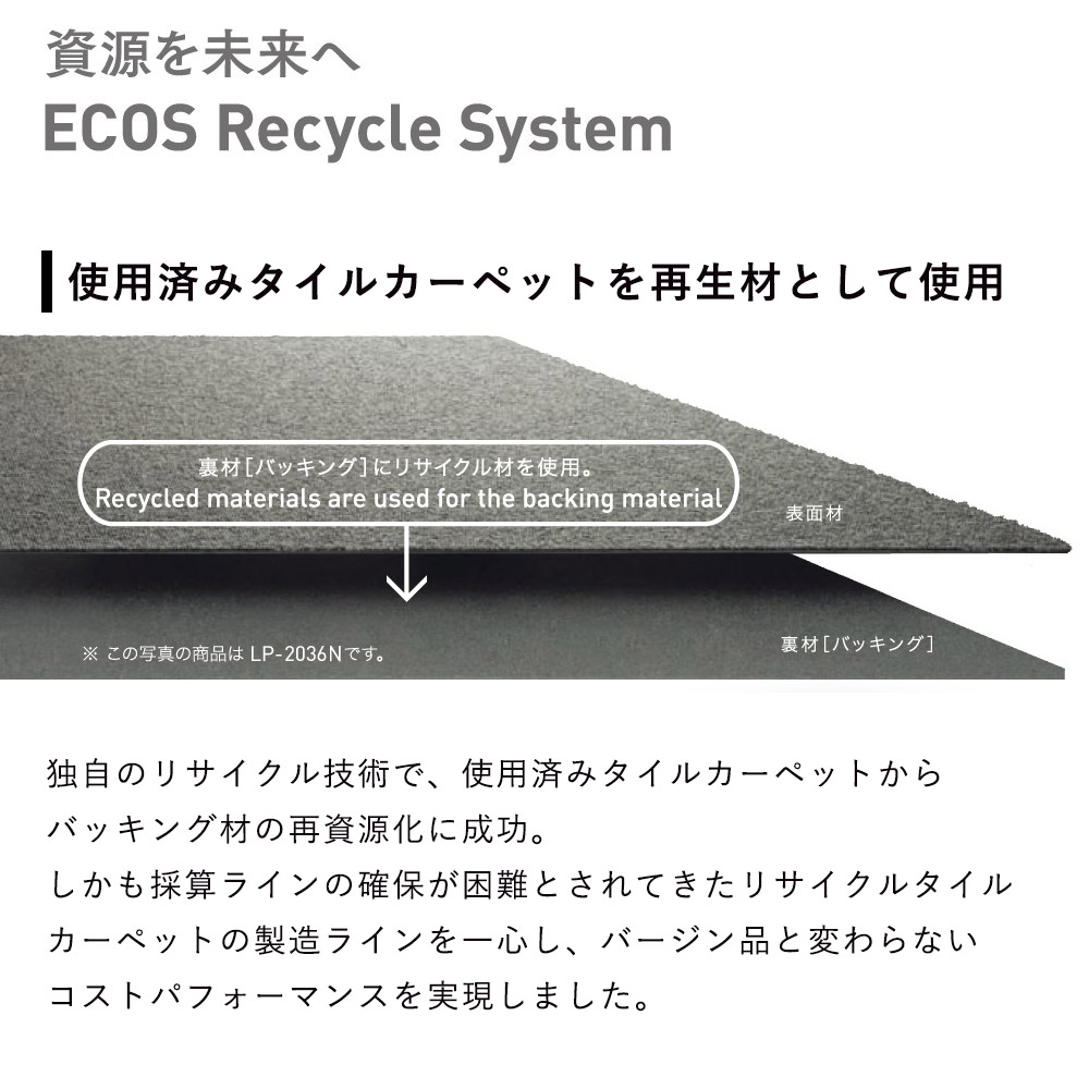 タイルカーペット ECOS(エコス)/iD-4700/約50×50cm 同色14枚セット