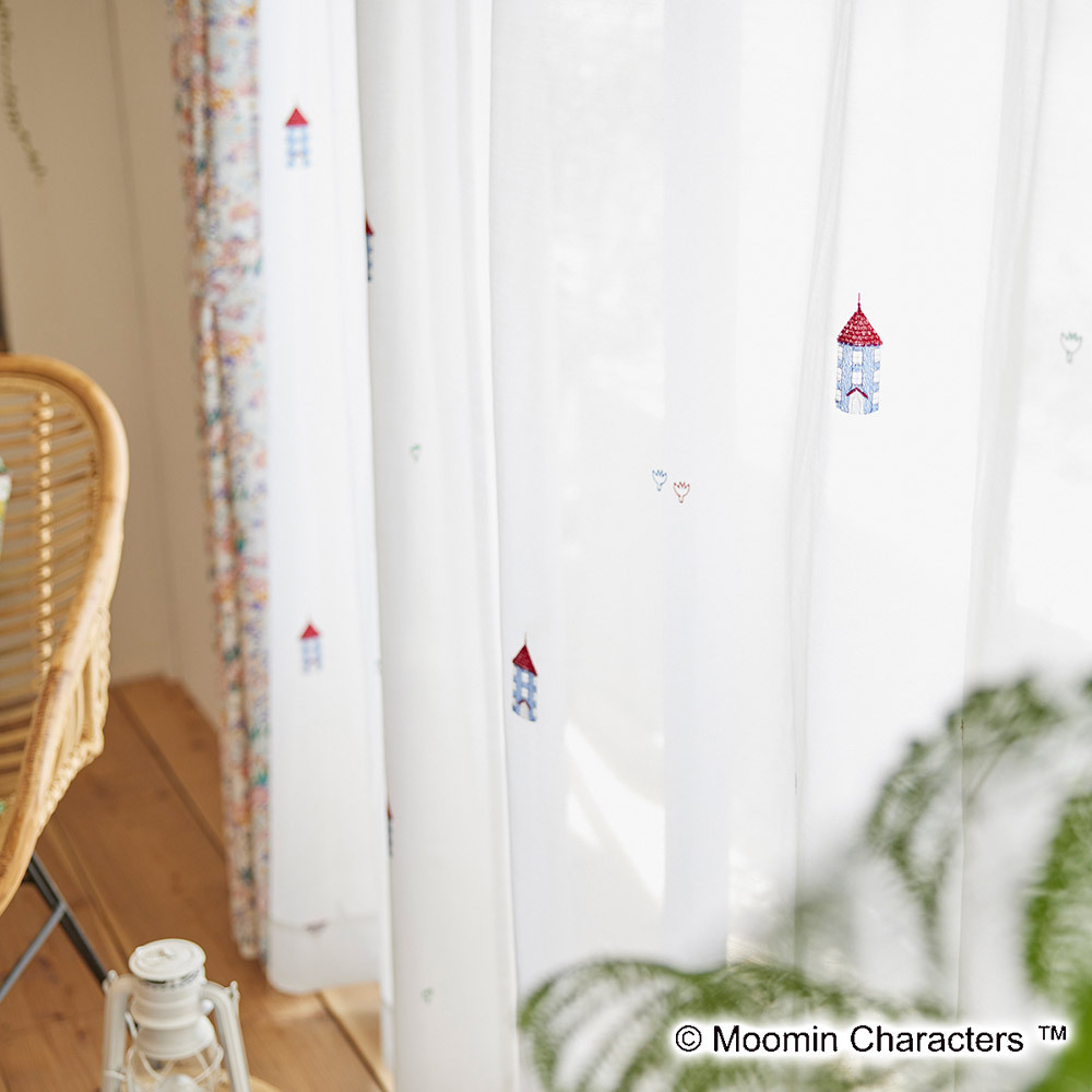 スミノエ MOOMIN ムーミン カーテン レース シアー 既製サイズ