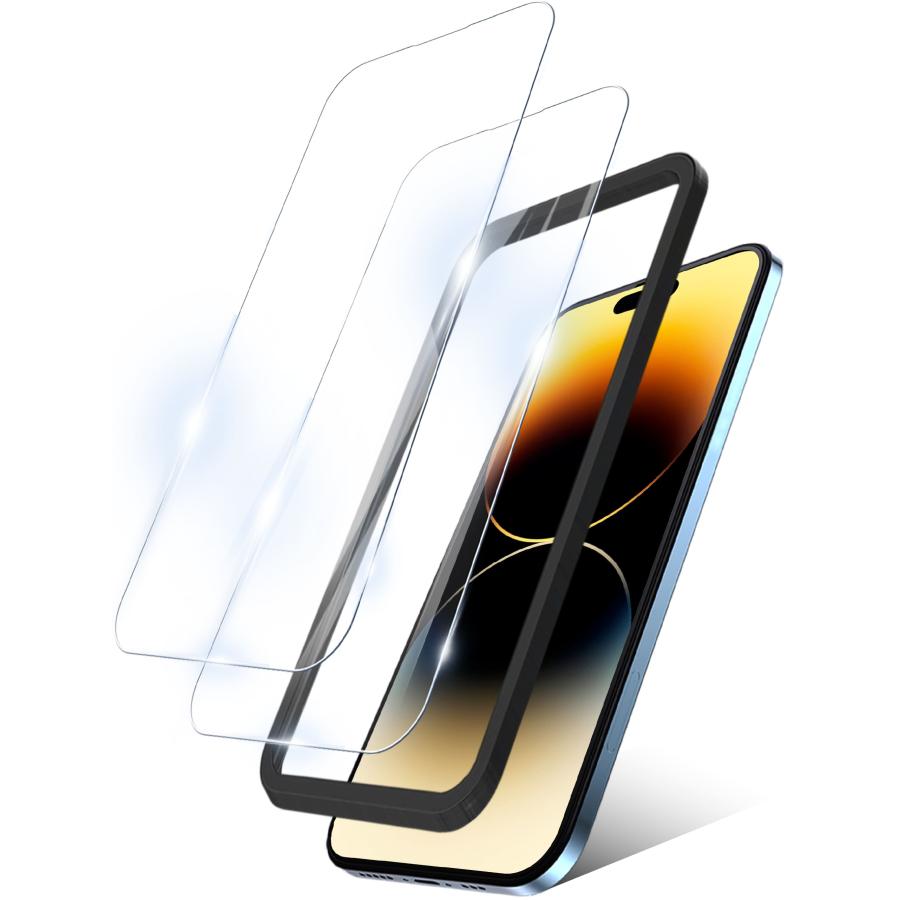 iPhone15 ガラスフィルム 全面 保護フィルム iPhone14 iPhone13 iPhone12 Pro Max Plus mini iPhone SE3 SE2 11 XR XS 8 7 二重強化 10H ガラス フィルム 2枚｜limep｜10