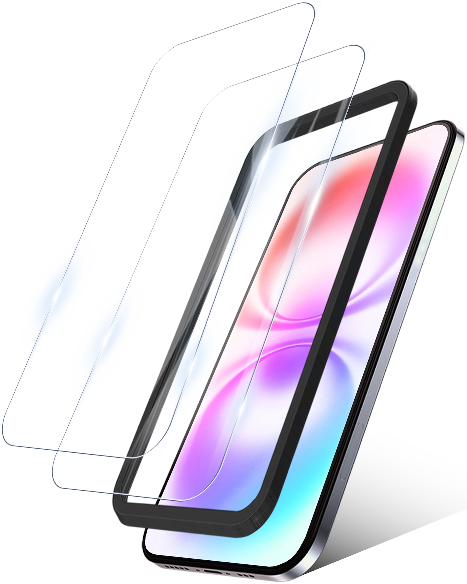 iPhone16 ガラスフィルム 全面 保護フィルム iPhone15 iPhone14 iPhone13 Pro Max Plus mini アイフォン SE3 SE2 12 11 XR 8 二重強化 10H ガラス フィルム 2枚 | TEIQ | 01