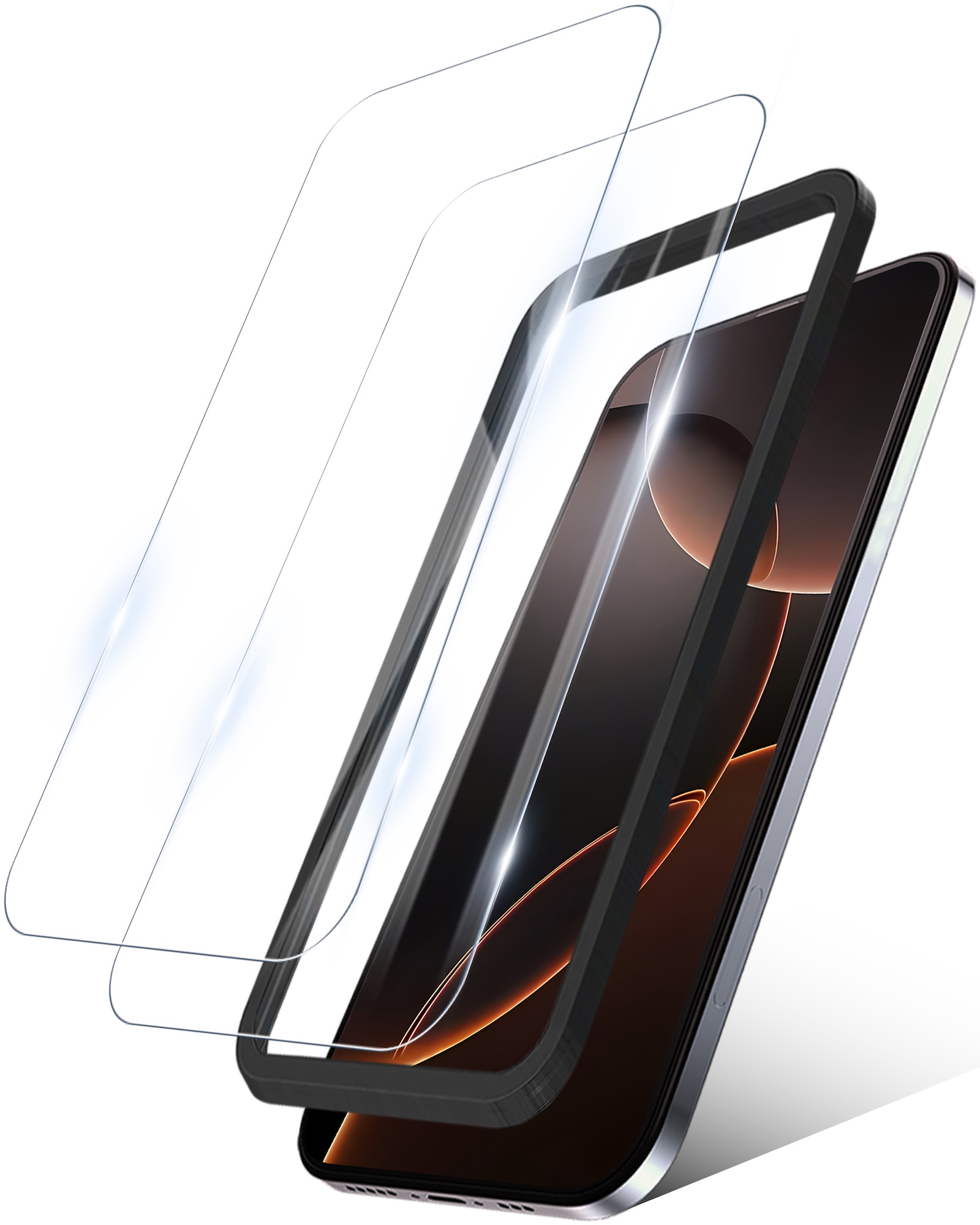 iPhone16 ガラスフィルム 全面 保護フィルム iPhone15 iPhone14 iPhone13 Pro Max Plus mini アイフォン SE3 SE2 12 11 XR 8 二重強化 10H ガラス フィルム 2枚 | TEIQ | 02