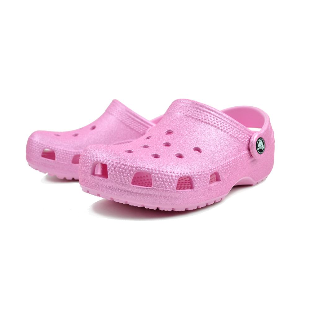 crocs（クロックス） crocs CLASSIC GLITTER CLOG KIDS PINK TWEED