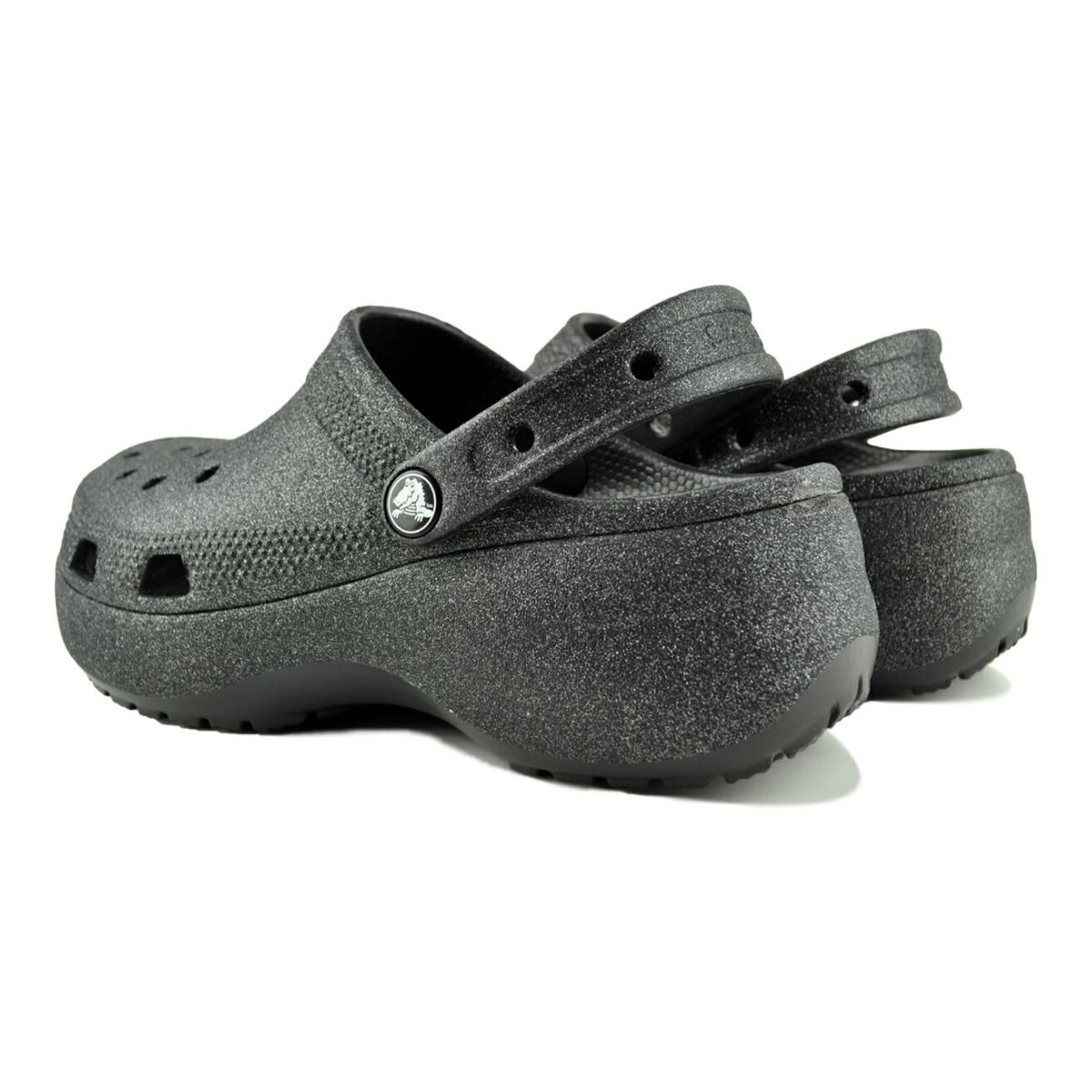 crocs（クロックス） crocs CLASSIC PLATFORM GLITTER CLOG W BLACK